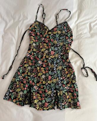 Sottoveste intimissimi M seta nera vestaglia donna