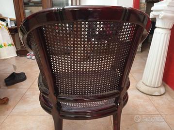 sedie in legno e midollino