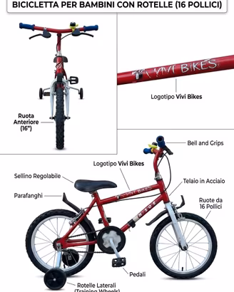 Lotto 2 Bici Bambino 16" (Loris + Vivi Bikes) - Da