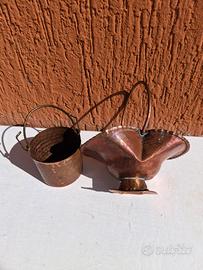 Cestini in rame da collezione 