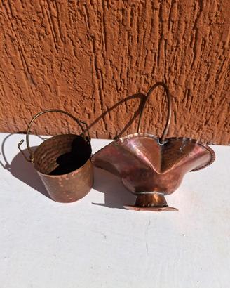 Cestini in rame da collezione 