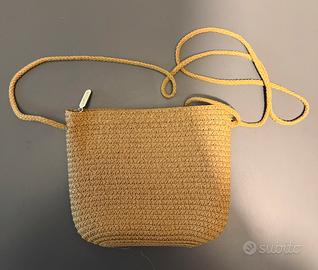 Borsa tracolla paglia beige