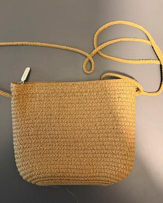 Borsa tracolla paglia beige