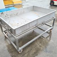carrello inox con vasca mobile usato