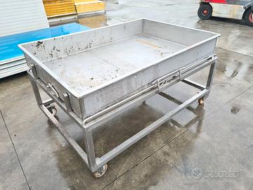 carrello inox con vasca mobile usato