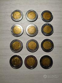 🪙 Lotto 500 lire bimetalliche vari anni 🪙