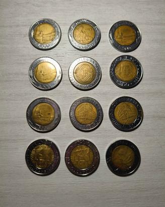🪙 Lotto 500 lire bimetalliche vari anni 🪙