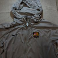 Felpa Nike FC Barcelona bianca con cappuccio