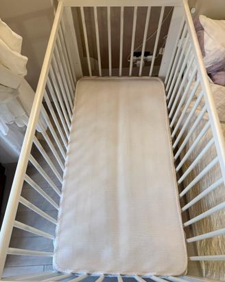 Lettino IKEA GULLIVER bianco + materasso + coprima