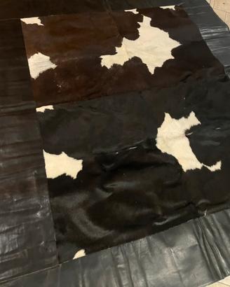 Tappeto in pelle con inserti cavallino