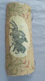 antica tegola siciliana decorata con disegno a 