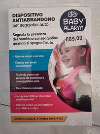 Dispositivo anti abbandono baby alarm