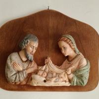 Sacra Famiglia in scagliola cm 34 x 35