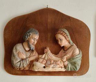 Sacra Famiglia in scagliola cm 34 x 35