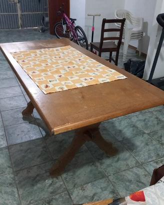 Tavolo in legno misura cm 180x84
