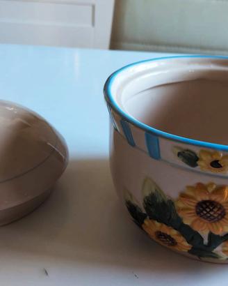 Biscottiera Vintage in Ceramica Decorata – Girasol