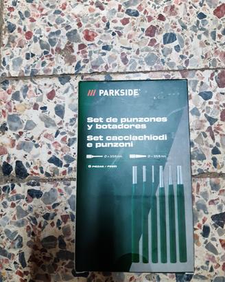 Set cacciachiodi e punzoni Parkside 6 pezzi