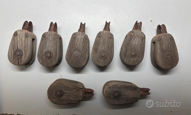8 Bozzello Paranco Pastecca legno avorio piccoli