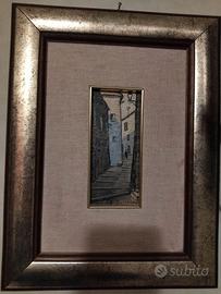 Quadro Sorgente Paesaggio vicolo Paese Italiano