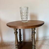 Tavolino rotondo in legno da caffe