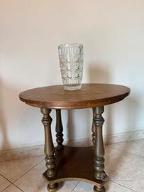 Tavolino rotondo in legno da caffe