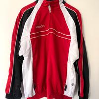 Felpa/ giacca sportiva con zip rossa UHLSPORT