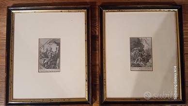 Coppia Quadri Incisioni Antiche.