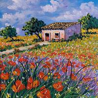 Quadro a dolio su tela paesaggio firmato