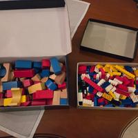 Scatola lego e giochi in legno per bambini