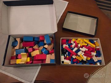 Scatola lego e giochi in legno per bambini