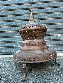 Antico Braciere in stile Arabesque vintage arabo