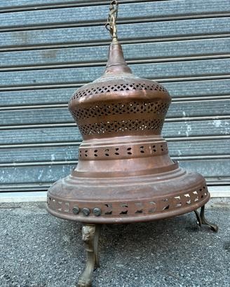 Antico Braciere in stile Arabesque vintage arabo