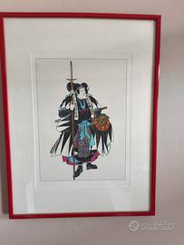 set 6 litografie samurai 30x40