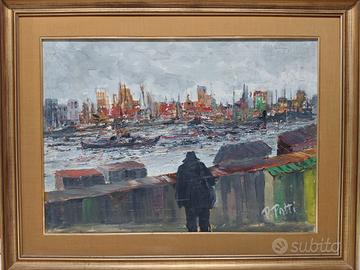 OPERA ORIGINALE-PIERO PATTI-META XX SEC-PAES.MARIN