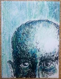 Disegno arte firmato Greco a colori vintage