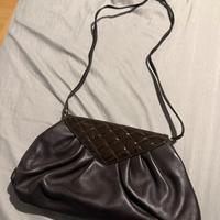 Borsa in pelle marrone scuro