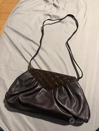 Borsa in pelle marrone scuro