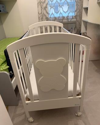 Lettino/Culla in legno bianco