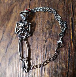 Bracciale GOTH Scheletro Charm Skull Zombie