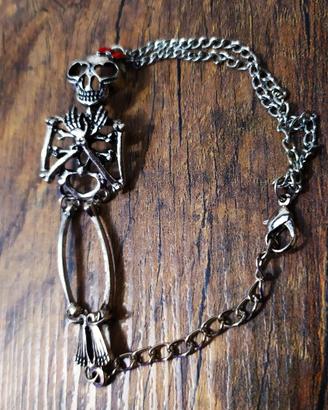 Bracciale GOTH Scheletro Charm Skull Zombie
