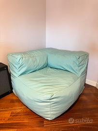 Poltrona angolare in tessuto verde acqua Baku