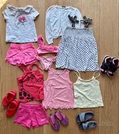 Lotto bambina 4-6 anni 46 pezzi + scarpe n.26