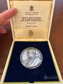 MEDAGLIA ARGENTO ANNUALE VATICANO PAPALE DEL 1987