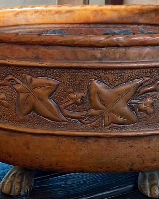 Antico portavaso - contenitore in rame