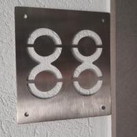 Numero civico 88 in inox