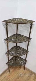 Etagere, angoliera in ottone, vintage