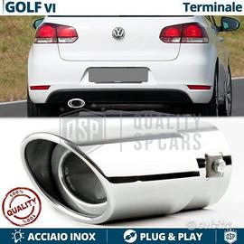 TERMINALE di Scarico OVALE per VW GOLF 6 Cromato
