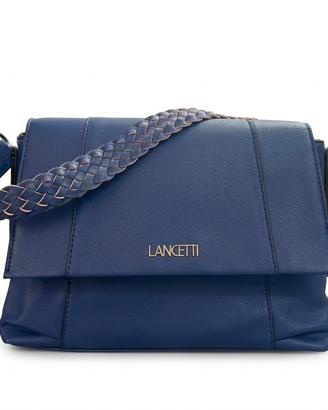 Borsa a spalla Lancetti blu notte con tracolla