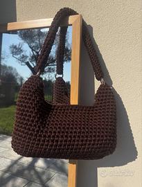 borsa a spalla marrone (handmade)