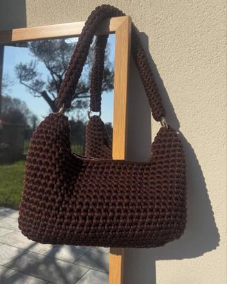 borsa a spalla marrone (handmade)